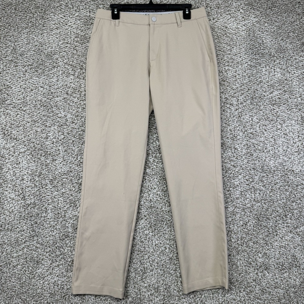 Puma Golf Pants Men's Size 30x30 Tan Beige Performance 4‎ Way Stretch Tapered